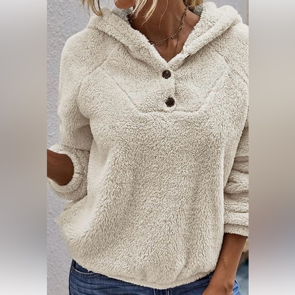 KIRUNDO Winter Women’s Fuzzy Fleece Hoodie Long Sleeves Shag - Picture 7 of 7